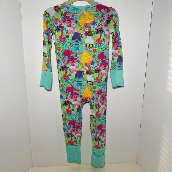 Trolls Sold Out Print Bamboo Bliss Zippy Feet Grips 6/12 Months - Picture 4 of 7